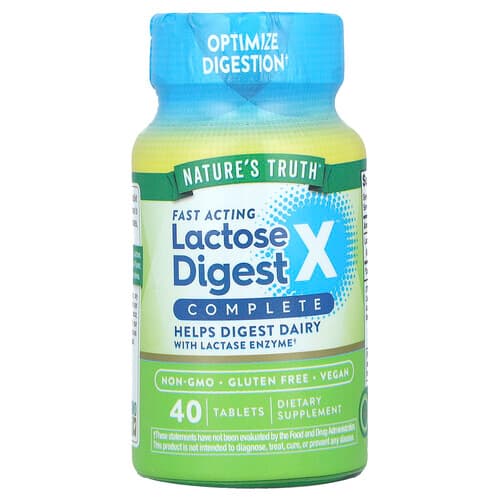 Nature's Truth, Fast Acting Lactose Digest X™ Complete, 40 Tablets (90 mg per Tablet)