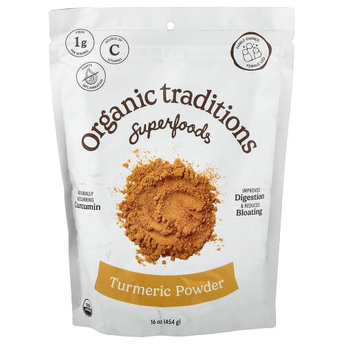 Organic Traditions, Superfoods, Turmeric Powder, 16 oz (454 g)
