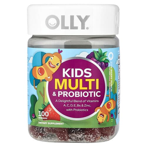 OLLY, Kids Multi & Probiotic, Yum Berry Punch, 100 Gummies