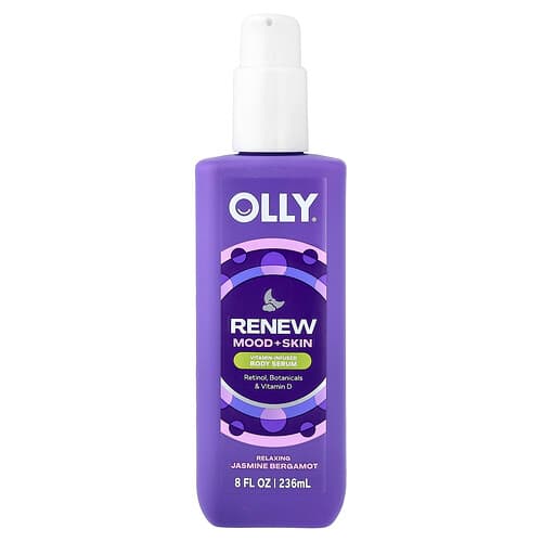 OLLY, Renew, Vitamin-Infused Body Serum, Relaxing Jasmine Bergamot, 8 fl oz (236 ml)