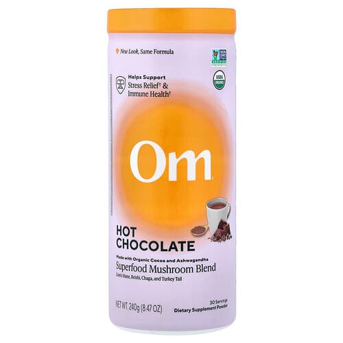 Om Mushrooms, Superfood Mushroom Blend, Hot Chocolate, 8.47 oz (240 g)