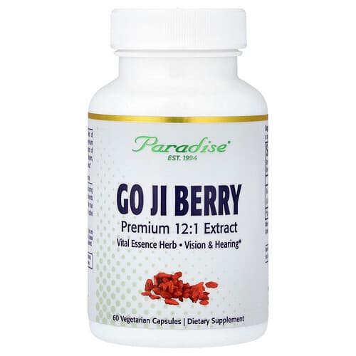 Paradise Herbs, Goji Berry, 60 Vegetarian Capsules (400 mg Per capsule)