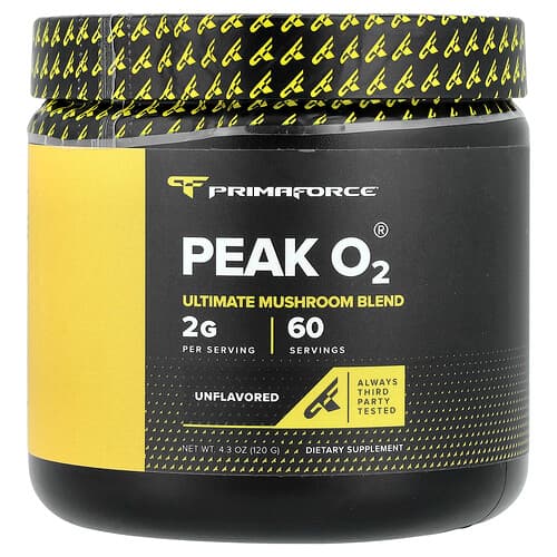 Primaforce, Peak O2®, Ultimate Mushroom Blend, Unflavored, 4.3 oz (120 g)