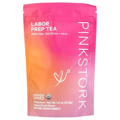 Pink Stork, Labor Prep Tea, Sweet Floral, 15 Sachets, 1.3 oz (37.5 g)