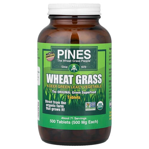 Pines International, Wheat Grass, 500 Tablets