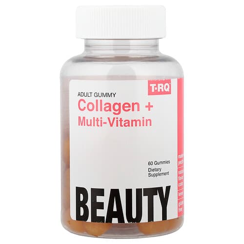 T-RQ, Adult Gummy, Collagen + Multi-Vitamin, Lemon, 60 Gummies