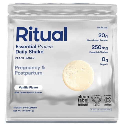 Ritual, Essential Protein Daily Shake, Pregnancy & Postpartum, Vanilla, 1 lb (461 g)