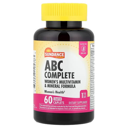 Sundance Vitamins, ABC Complete, Women's Multivitamin & Mineral Formula, 60 Coated Caplets