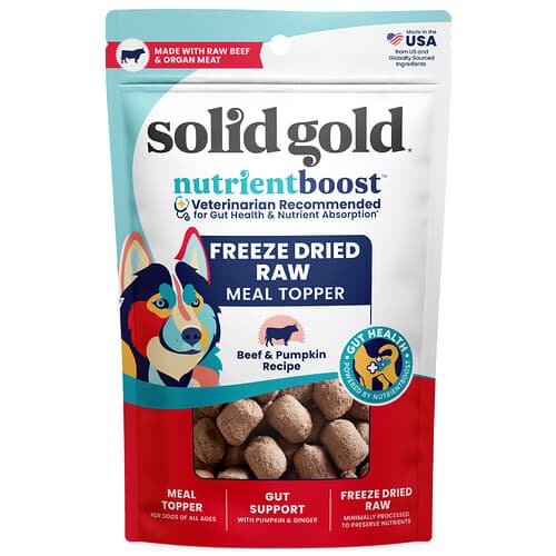 Solid Gold, Freeze Dried Raw Meal Topper, For Dogs, All Ages, Beef & Pumpkin Recipe, 1.5 oz (42 g)