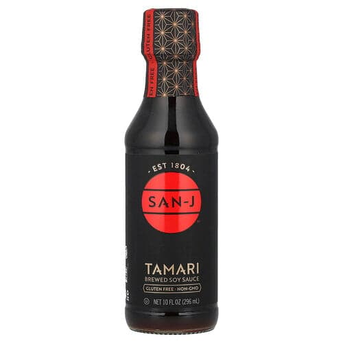 San-J, Tamari Brewed Soy Sauce, 10 fl oz (296 ml)