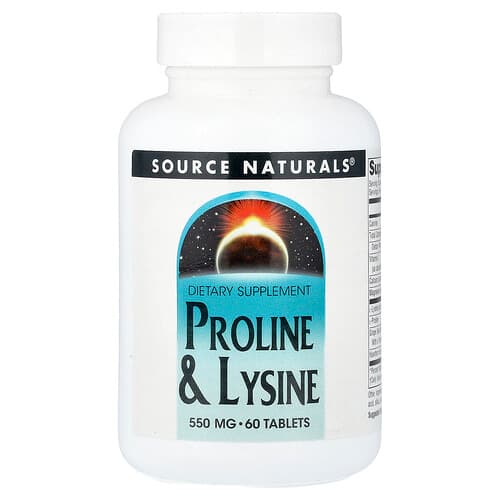 Source Naturals, Proline & Lysine, 60 Tablets