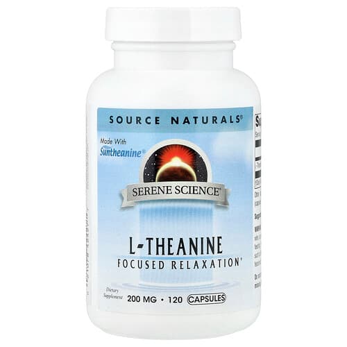 Source Naturals, L-Theanine, 200 mg, 120 Capsules