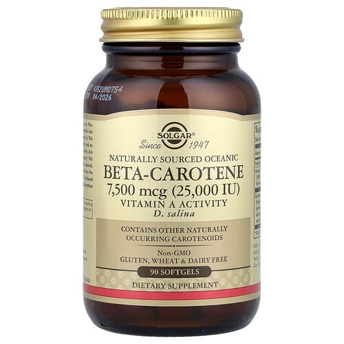 Solgar, Naturally Sourced Oceanic Beta-Carotene, 90 Softgels