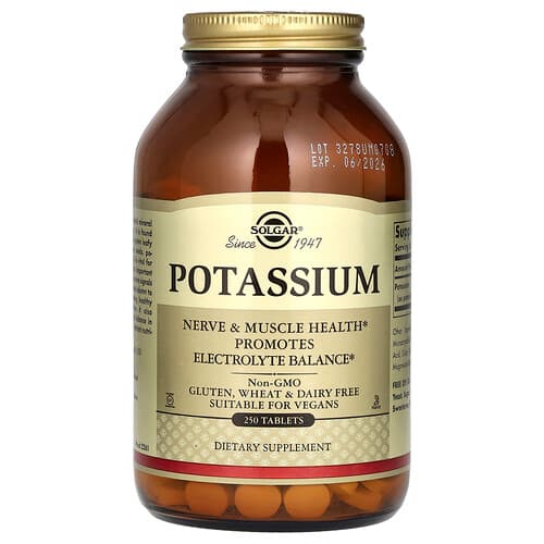 Solgar, Potassium, 250 Tablets (99 mg per Tablet)