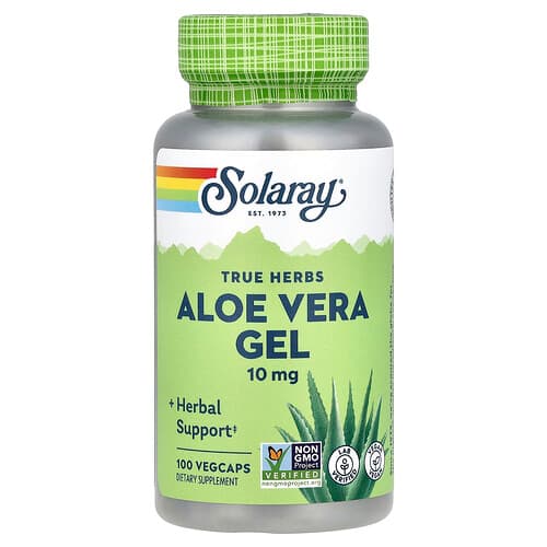 Solaray, True Herbs, Aloe Vera Gel, 10 mg, 100 VegCaps