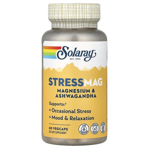 Solaray, StressMag, Magnesium & Ashwagandha, 60 VegCaps