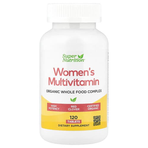 Super Nutrition, Organic Whole Food Women's Multivitamin with Vitamin A, Organic Amla Extract, Organic Sunflower Extract, and Organic Moringa Extract