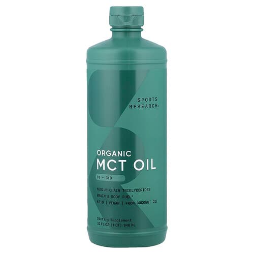 Sports Research, Organic MCT Oil, C8 + C10, 32 fl oz (946 ml)