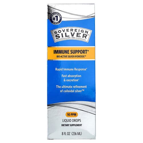 Sovereign Silver, Bio-Active Silver Hydrosol™, Liquid Drops, 8 fl oz (236 ml)