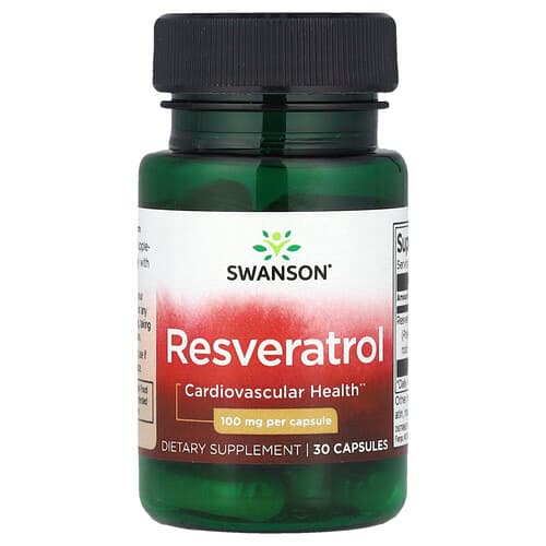 Swanson Vitamins, Resveratrol, 100 mg, 30 Capsules