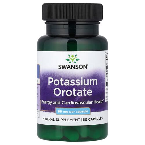 Swanson Vitamins, Potassium Orotate, 99 mg, 60 Capsules