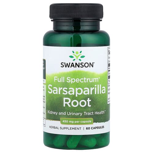 Swanson Vitamins, Full Spectrum® Sarsaparilla Root, 450 mg, 60 Capsules