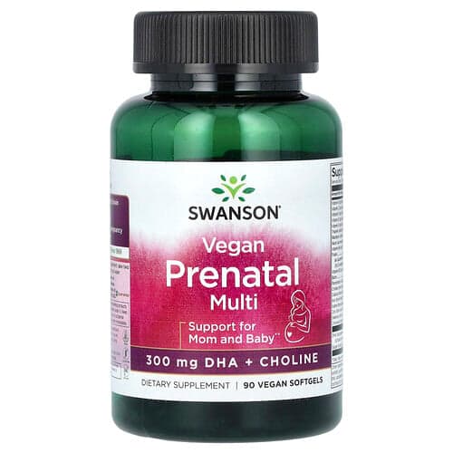 Swanson Vitamins, Vegan Prenatal Multi, 90 Vegan Softgels