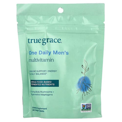 True Grace, One Daily Men's Multivitamin, 90 Vegan Tablets