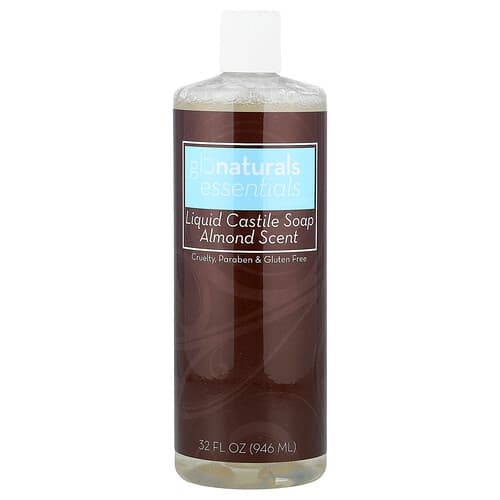 Vitacost, glonaturals™ Essentials, Liquid Castile Soap, Almond, 32 fl oz (946 ml)