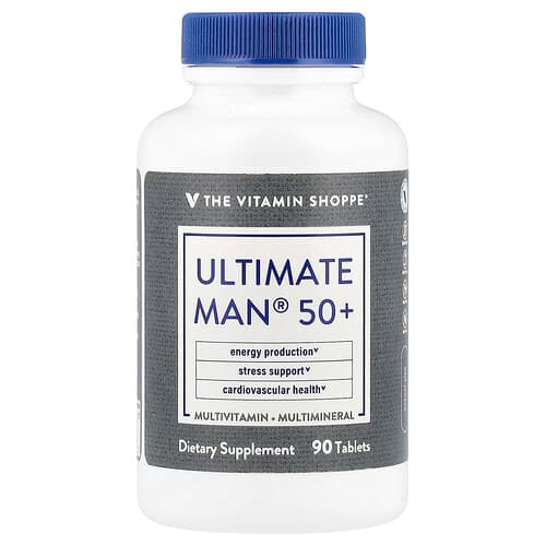 The Vitamin Shoppe, Ultimate Man® 50+, Multivitamin & Multimineral, 90 Tablets