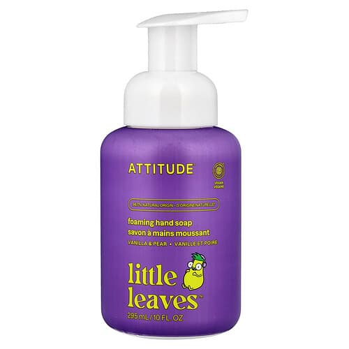 ATTITUDE, Little Leaves™, Foaming Hand Soap, Vanilla & Pear, 10 fl oz (295 ml)