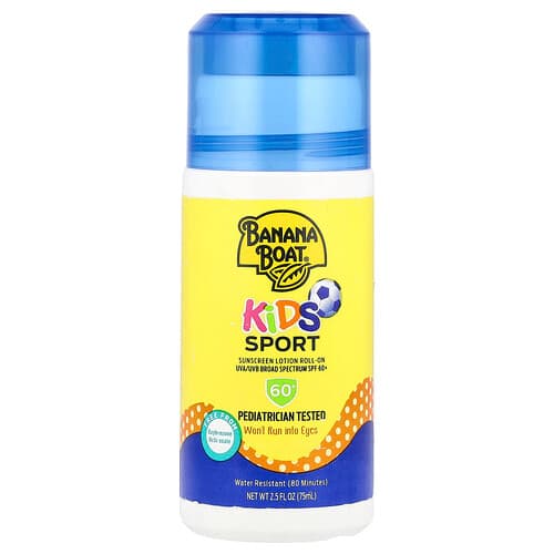 Banana Boat, Kids Sport, Sunscreen Lotion Roll-On, SPF 60+, 2.5 fl oz (75 ml)