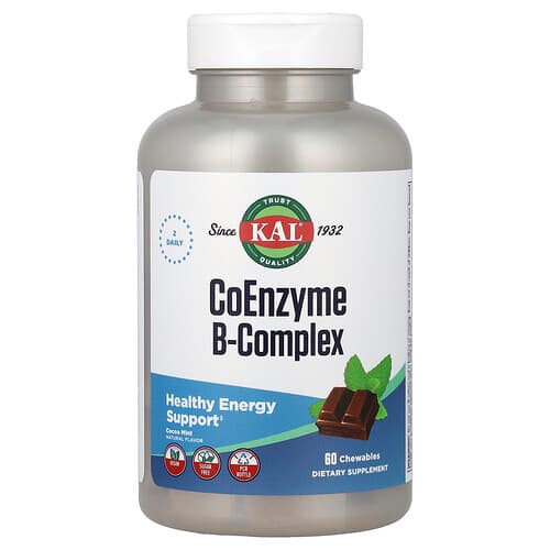 KAL, Coenzyme B-Complex, Cocoa Mint, 60 Chewables