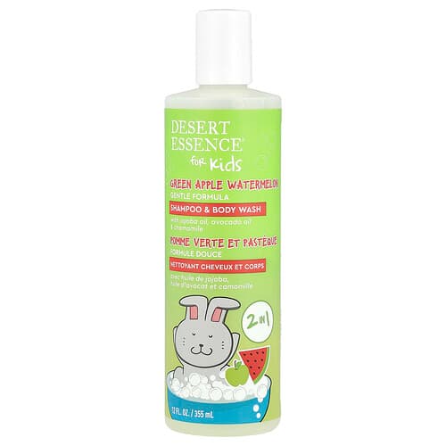 Desert Essence, Kids, Shampoo & Body Wash, Green Apple Watermelon , 12 fl oz (355 ml)
