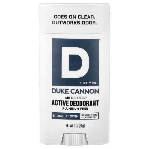 Duke Cannon Supply Co., Air Defense™ Active Deodorant, Aluminum Free, Midnight Swim, 3 oz (85 g)