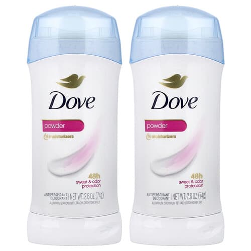Dove, Antiperspirant Deodorant, Powder, 2 Pack, 2.6 oz (74 g) Each