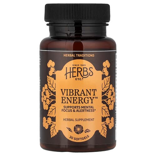 Herbs Etc., Vibrant Energy™, 30 Softgels