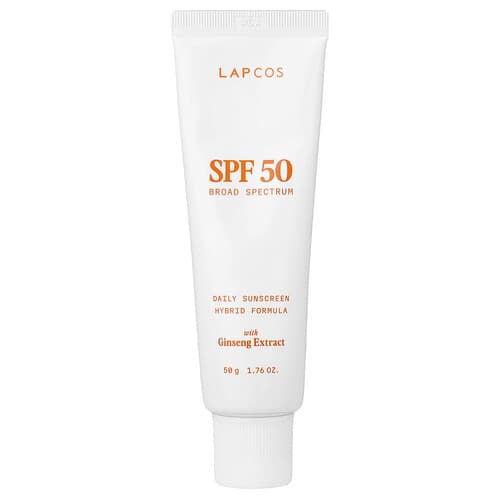 Lapcos, Daily Sunscreen Hybrid Formula, SPF 50, 1.76 oz (50 g)