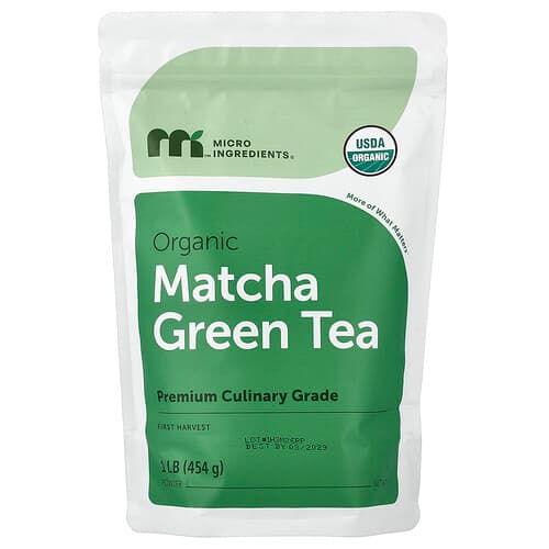 Micro Ingredients, Organic Matcha Green Tea Powder, 1 lb (454 g)