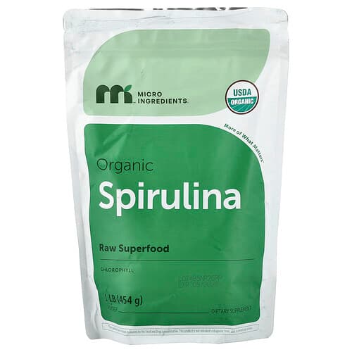 Micro Ingredients, Organic Spirulina Powder, 1 lb (454 g)