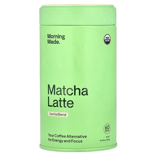 Morning Made, Matcha Latte, Vanilla Blend, 10.58 oz (300 g)