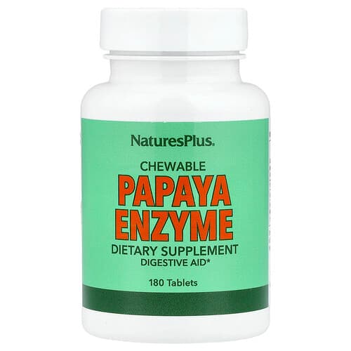 NaturesPlus, Chewable Papaya Enzyme, 180 Tablets