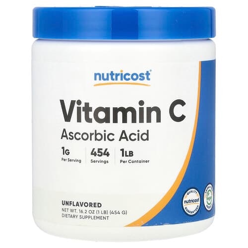 Nutricost, Vitamin C, Unflavored, 16.2 oz (454 g)