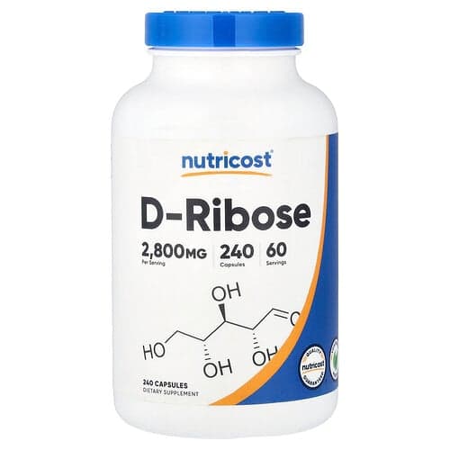 Nutricost, D-Ribose, 240 Capsules (700 mg per Capsule)