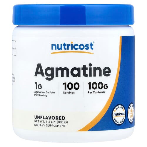 Nutricost, Agmatine, Unflavored, 3.6 oz (100 g)