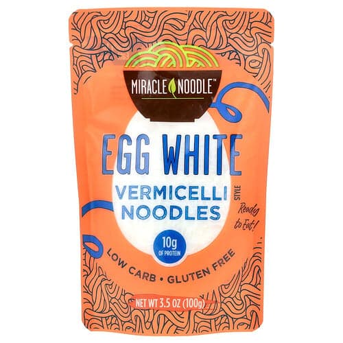 Miracle Noodle, Vermicelli Style Noodles, Egg White, 3.5 oz (100 g)