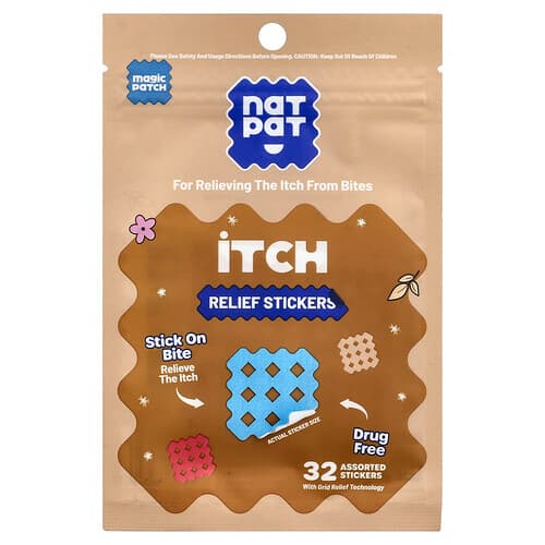 NATPAT, Magic Patch, Itch Relief Stickers, 32 Assorted Stickers