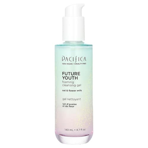Pacifica, Future Youth, Foaming Cleansing Gel, Oat & Flower Milk, 4.7 fl oz (140 ml)