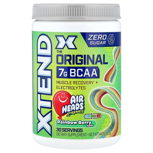 XTEND, 7G BCAA, Air Heads Extreme Candy® Rainbow Berry, 16 oz (447 g)