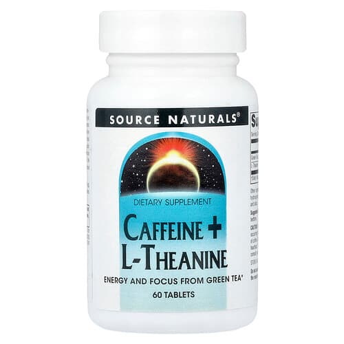 Source Naturals, Caffeine + L-Theanine, 60 Tablets